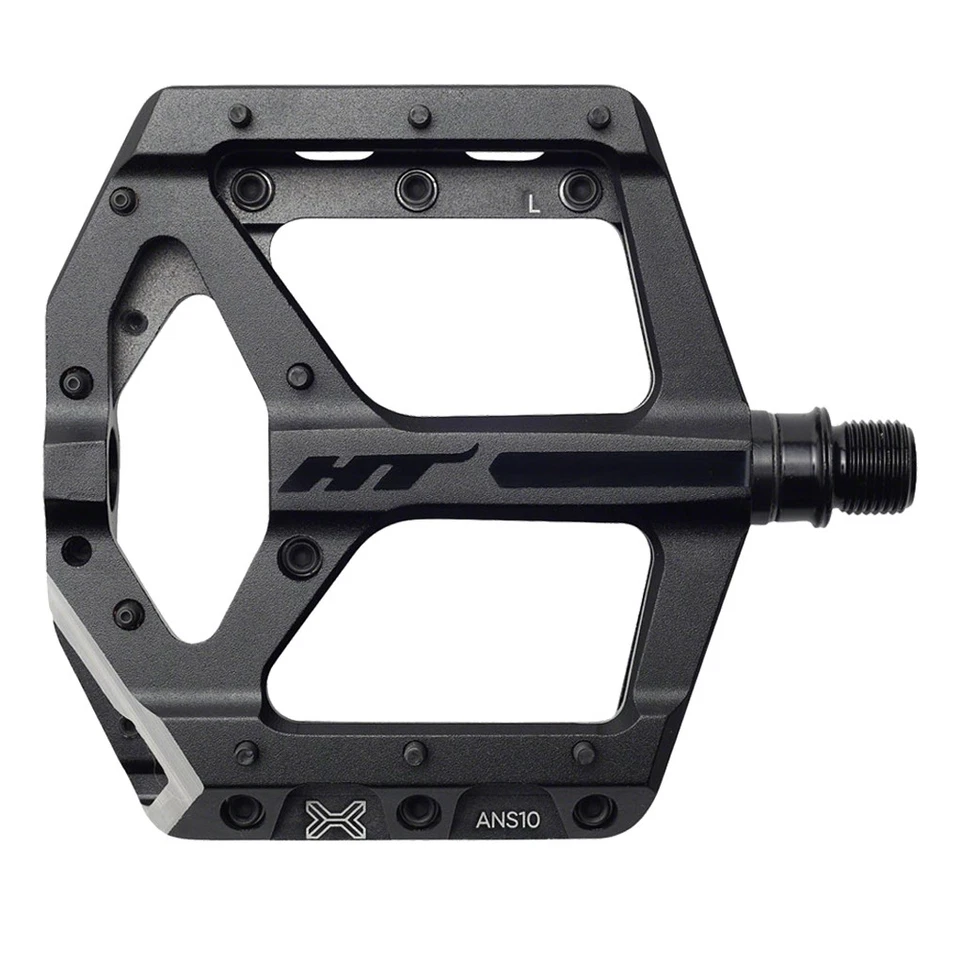 HT ANS10 Alloy Platform Pedals - 9/16" Spindle, Stealth Black, Replaceable Pins - Image 1 of 1