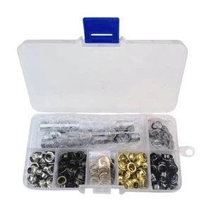 DIY Sewing Grommets Eyelets with 200Sets of 5mm Eyelets, Tools and Box - Picture 1 of 8
