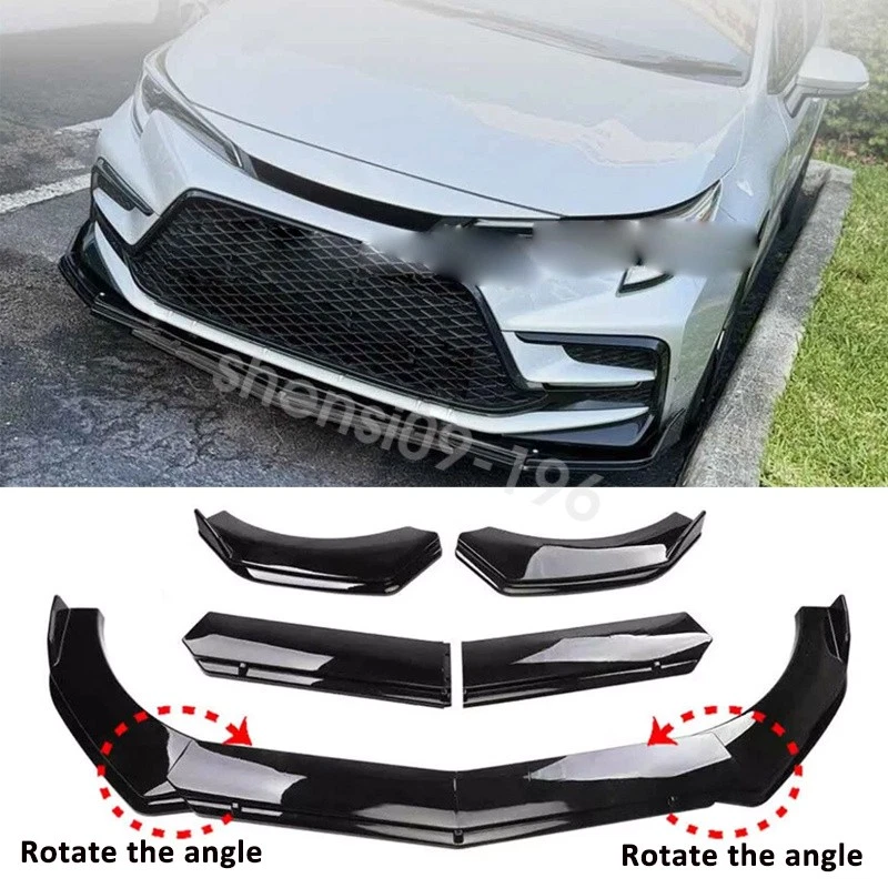 For TOYOTA CAMRY SE XSE Front Bumper Lip Spoiler Splitter Glossy Black Body Kit Foto 1 de 4