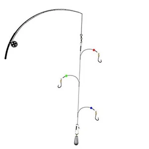 High Strength Steel Wire Leader Rigs with Hooks Swivels Snap Connect,Saltwater  - Picture 1 of 8
