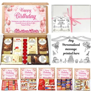 Feliz Cumpleaños Caja Chocolate Set Regalo Celebración Cesta Caramelo Regalo Personalizado - Imagen 1 de 15
