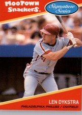 1991 Mootown Snackers Signature Series - Food Issue  #18 Len Dykstra