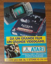 RARE ADVERTISING Atari Lynx Batman Returns Italy 1992