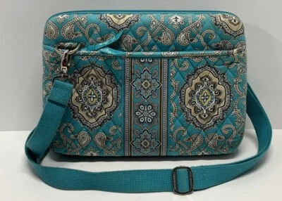 Mini Estuche Rígido para Laptop Vera Bradley Teal iPad Tablet Bolsa de Transporte para Libros Electrónicos Foto 1 de 4