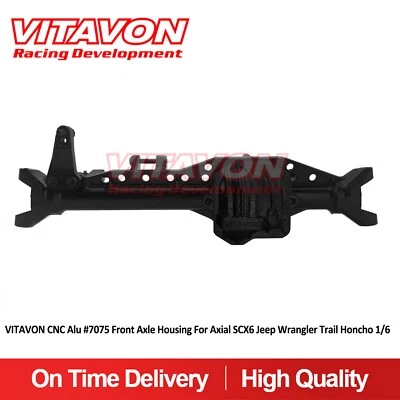 Vitavon SCX 6 CNC Alu #7075 Front Axle Housing for Axial SCX6 1/6 Black - Image 1 of 2