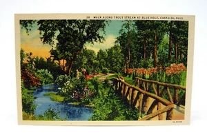 VINTAGE ALTE POSTKARTE SANDUSKY OHIO CASTALIA BLAUES LOCH 5A-H854 POSTKARTE - Bild 1 von 2