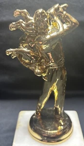 Gold Metal NOS Steer Wrestling 4 1/2” Trophy Topper - NEW - Picture 1 of 4