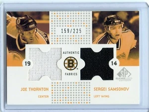 2002-03 SP Game Used Authentic Fabrics #CF-TS Joe Thornton/Sergei Samsonov  - Bild 1 von 2