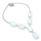 Milky Opal Gemstone Handmade 925 Sterling Silver Jewelry Gift Necklace 18" g646