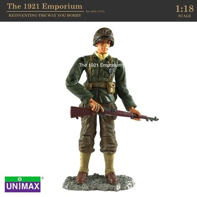 ☆ 1:18 Unimax Toys Forces of Valor Bravo Team WWII D-Day US Army Soldier Figure - Image 1 of 3