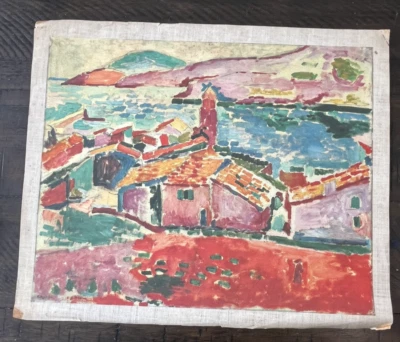 Henri Matisse Estampa Paisagem em Collioure Hermitage Museu Holanda Falhas Antigo - Imagem 1 de 4
