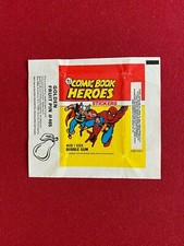 1974, "MARVEL", "COMIC BOOK HEROES" Sticker Wrapper (Scare / Vintage) "TOPPS"