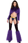Roma Sheer Chaps With Faux Fur Bell & Belt Adult Women Rave Clothing Pants 6248