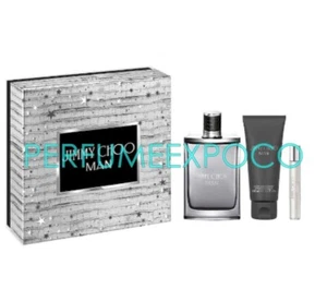 JIMMY CHOO MAN for Men 3pc Gift Set 3.3oz S/G+0.25oz EDT SPR+3.3oz EDT SPR - Picture 1 of 1