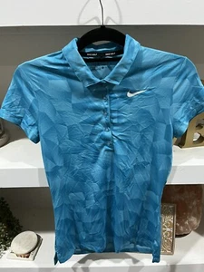 Nike Womens Dri Fit Golf Polo Blue Size XS - Picture 1 of 3