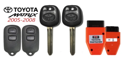 2 Toyota MATRIX 05-08 44D DOT Chip Key + Control remoto de 3 botones GQ43VT14T + Programador  Foto 1 de 2