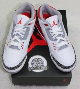 Air Jordan 3 Retro Fire Red GS Kids Sneakers DM0967-160 2022 Brand New Size 7y - Picture 1 of 11