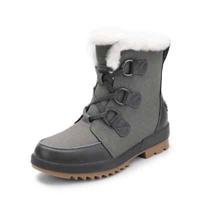 Mujeres Impermeables Invierno Botas para Nieve Forradas de Piel Cálidas Tobillo Con Cordones Botas para Nieve Foto 1 de 4