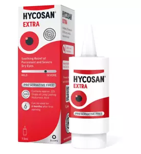 Hycosan Extra For DRY Eye Drops Preservative Free Hayfever - Picture 1 of 1