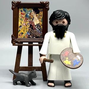 Playmobil Gustav Klimt Artist Lady with a Fan Painting Male Painter Adult Figure - Picture 1 of 3
