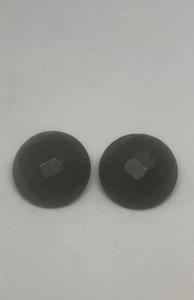 Orecchini Vintage Germania Stile Bottone Sfaccettato Nero Clip Rotondo Estate Gioielli - Foto 1 di 5