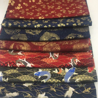 Japanese Style 100% Cotton Fabric Material Craft Clothing Home Decor By Meter - Image 1 of 4