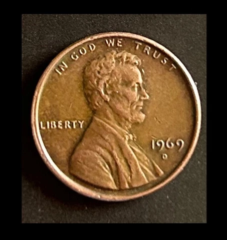 1969 D floating-roof penny, no FG initials or Lincoln figure on reverse Cover