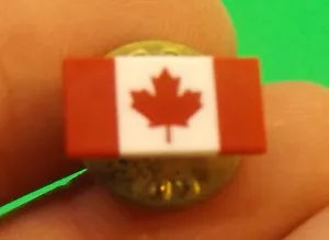 Small Canadian Flag Lapel Pin tie tack Red Maple Leaf Canada - Picture 1 of 2