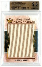 2010 SPORTKINGS KING-SIZED MEMORABILIA 1/1 #KSM13 JACK NICKLAUS BGS 9.5 w/ 2 10s