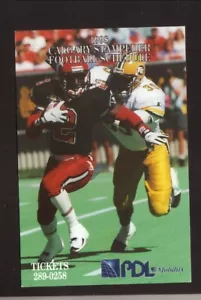 Calendario tascabile Calgary Stampeders 1998 PDL Telus Mobility CFL - Foto 1 di 1