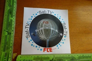Pegatina antigua TV radio satélite transmisor FTE máximo - Imagen 1 de 2