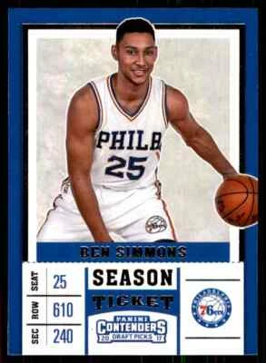 2017-18 Panini Contenders Season Ticket Ben Simmons Philadelphia 76ers #3 - Image 1 of 2