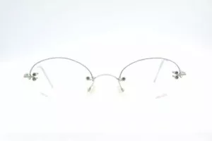 Vintage Irre Fashion 319 Green Purple half Rim Glasses Frames Eyeglasses NOS - Picture 1 of 6