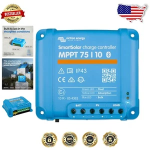 Bluetooth-Enabled SmartSolar 10A Solar Charge Controller with Optimized Power - Picture 1 of 12
