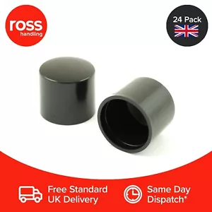 Pack of 24 x 1" Inch Chair Feet, Black Ferrules, Tube Cover, Office UK Seller - Picture 1 of 1