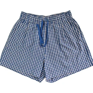 Gorman Gingham Shorts Womens Size 10 Blue Pink High Rise Organic Cotton Pockets - Picture 1 of 8