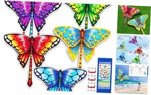 Paquete de 5 cometas mariposa - juguetes voladores | juguetes de playa | juguetes para exteriores - fáciles de volar - Imagen 1 de 6