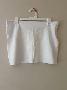Princess Polly White Structured Mini Skirt Size US 10 - Picture 1 of 3