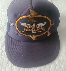 Fenwick Cap Men Mesh Adjustable Snapback Embroidered Fly Fishing 7 pins OTTO - Picture 1 of 9