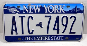 vintage New York NY The Empire State ATC 7492 auto car license plate tag - Picture 1 of 5
