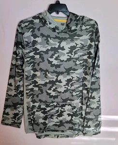 Felpa con cappuccio uomo taglia LRG pullover CATERPILLAR CAT Ltwght mimetica bloccante traspirante nuova con etichette - Foto 1 di 11