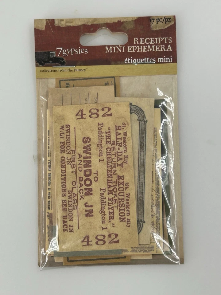 7 Gitanos Gitanos Recibos Mini Efímeros Álbum de Recortes 2013 Adornos Retirados Foto 1 de 2