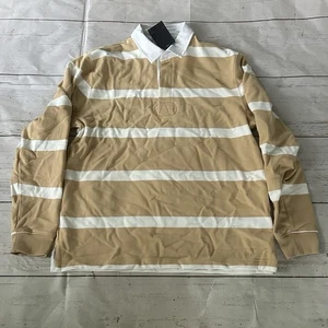 Nike Men’s Heavyweight Rugby Shirt Sesame Brown Size Medium FN3122-252 - Picture 1 of 9