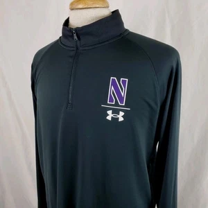 Under Armour UA Northwestern Wildcats 1/4 Zip Pullover Herren XL leicht schwarz - Bild 1 von 8