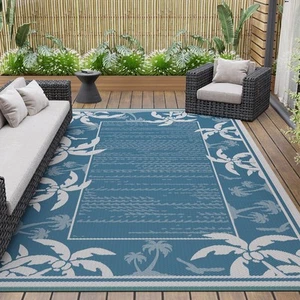 Outdoor-Rug 5x8 ft Waterproof Reversible Outdoor Plastic Straw Rug RV Indoor ... - Picture 1 of 6