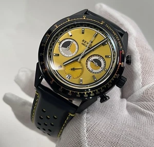 Revelot Mecadromo Watch Yellow Luminova DLC New With Tags - Picture 1 of 12