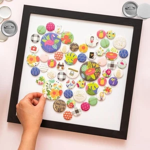 Round Button Maker Supplies with 58mm Blank Paper Sheets for DIY Badges - Picture 1 of 5