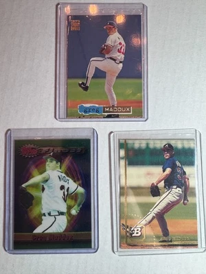1994 Topps Superstar Sampler Greg Maddux Lot of 3 - Finest Stadium Club Bowman - Image 1 of 4