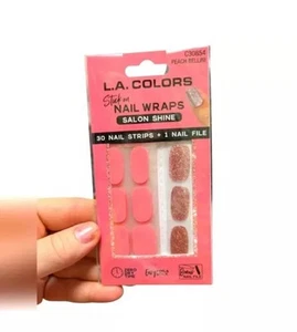 L.A. Colors Nail wraps salon sine Nail stickers C30854 peach bellini - Picture 1 of 1