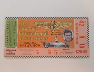 Vintage 1979 Indianapolis Indy 500 Race Ticket AL UNSER Indycar Racing - Bild 1 von 4